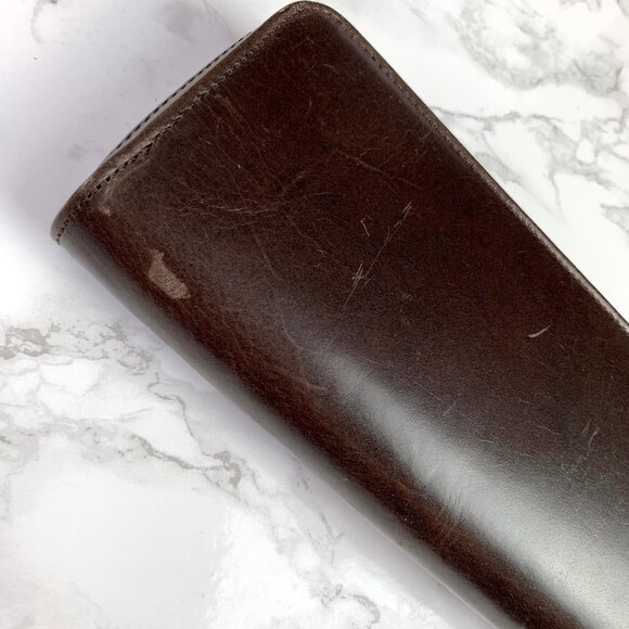 Schmincke Zipped Brown Leather Case - Picture 4 of 8